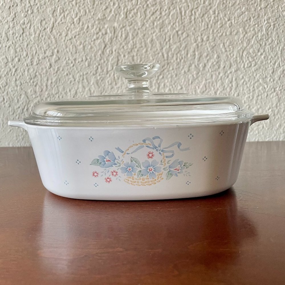 Vintage Corning Ware Country Cornflower 2 Quart Casserole Dish A-2-B with Lid